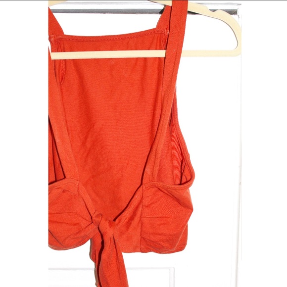 Orange High Neck Urban Outfitters Crop Top - Picture 2 of 3